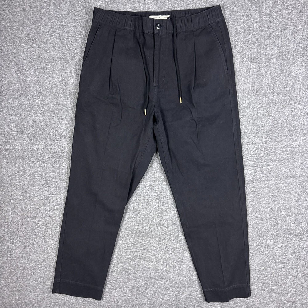 Shades of Grey Micah Cohen Jogger Pants‎ Mens Large Black Drawstring Pleated